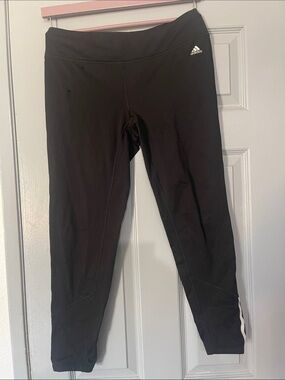 adidas Black Women’s Athletic Leggings with Small Logo